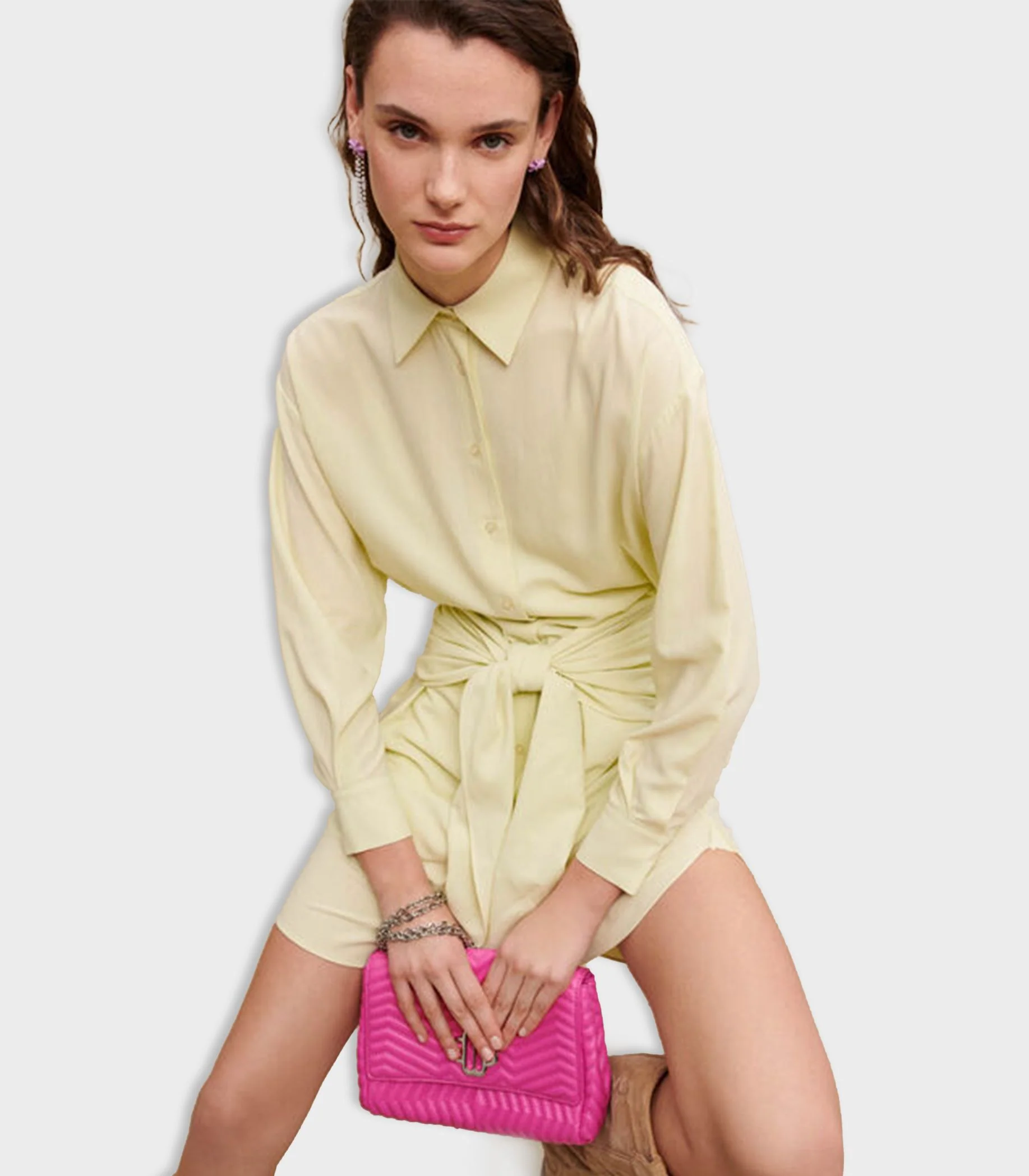 Maje - Tied Shirt Dress - Image 5